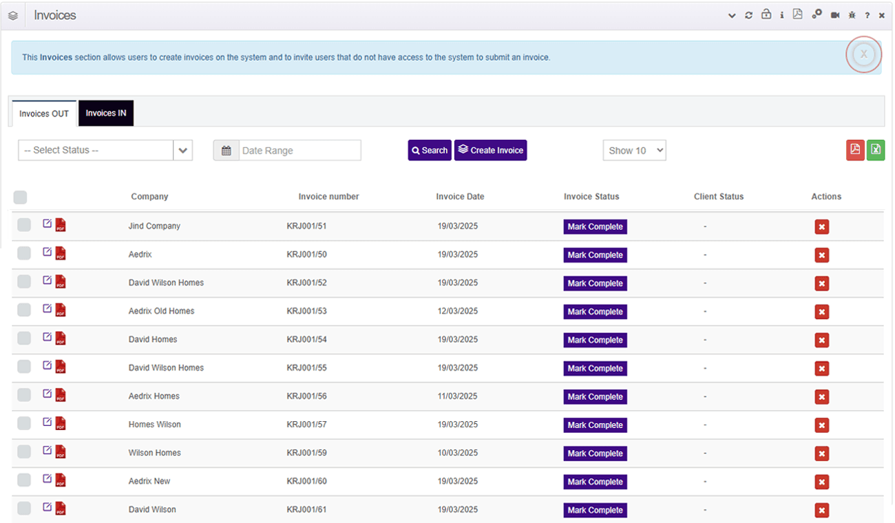Procurements & Invoicing