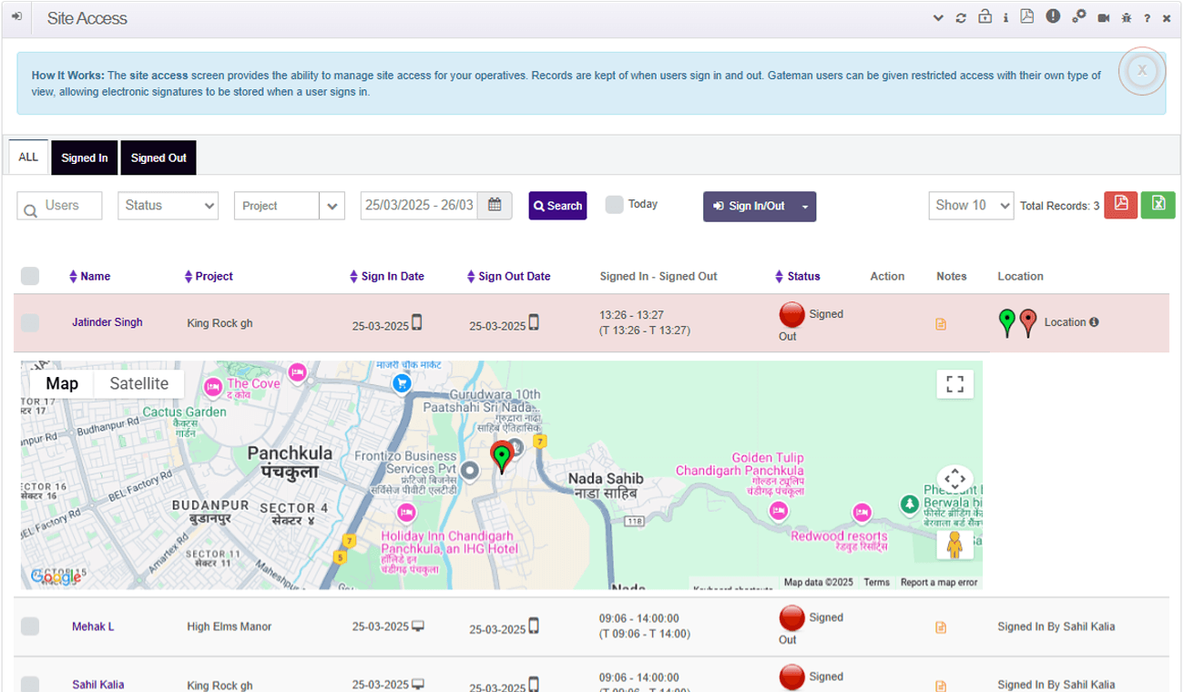Construction Site Access